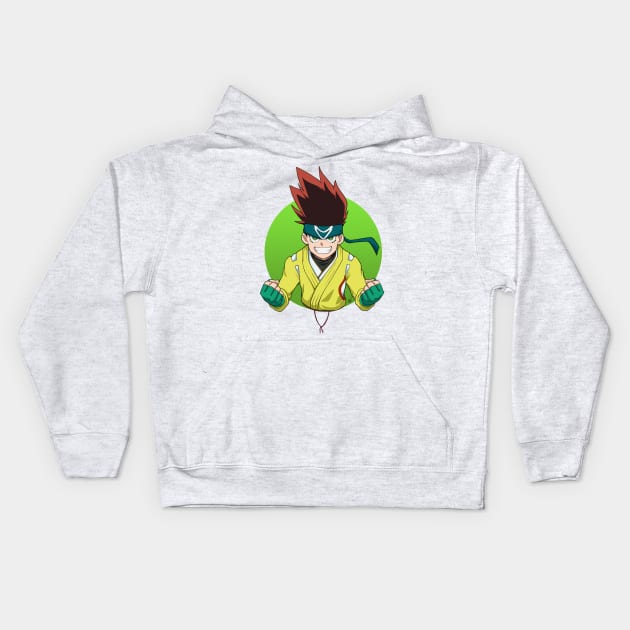 Arman Kusaba from Beyblade Burst Rise Kids Hoodie by Kaw_Dev